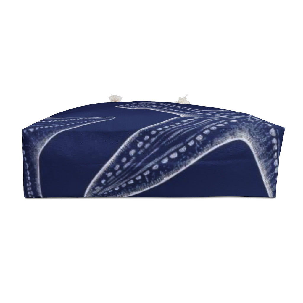 Blue starfish travel tote