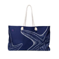 Blue starfish travel tote