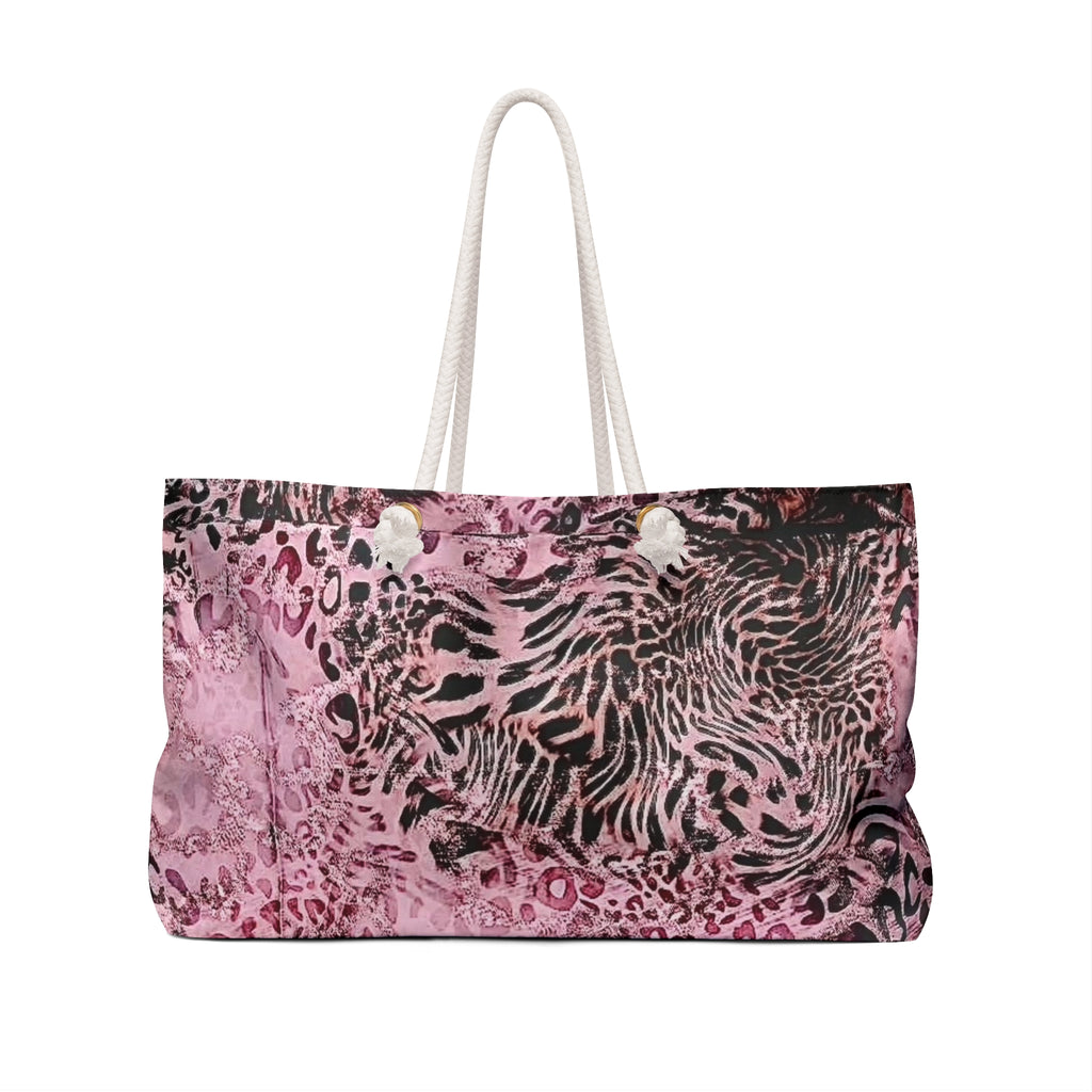 Bougie leopard pink travel tote