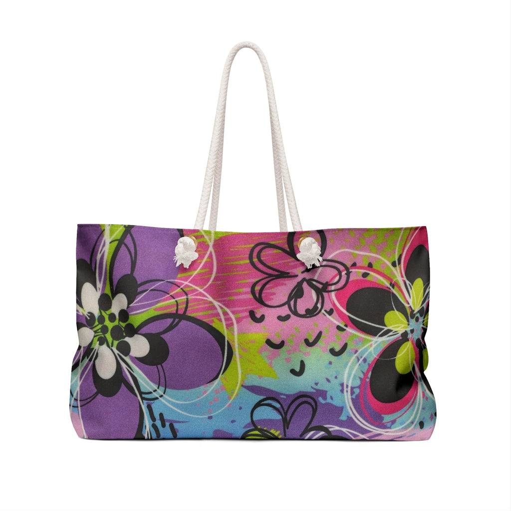 Flower lush travel tote