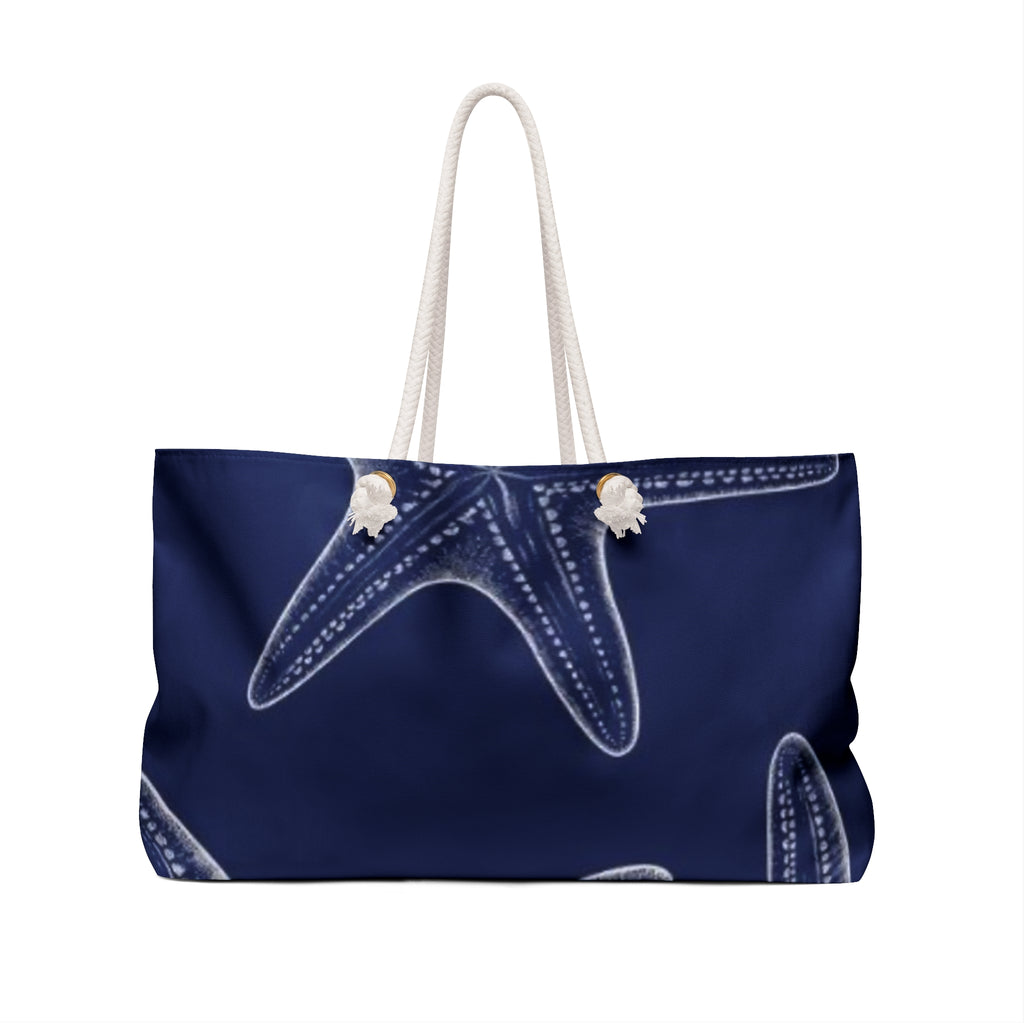 Blue starfish travel tote