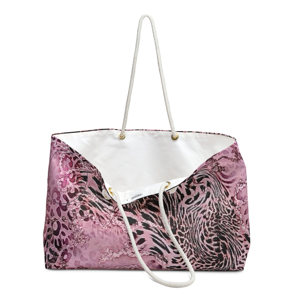 Bougie leopard pink travel tote